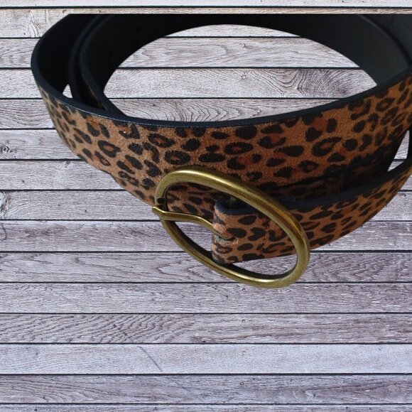 Women's Animal Print 1" Wide Belt Cheetah Faux Leather - Picture 2 of 4